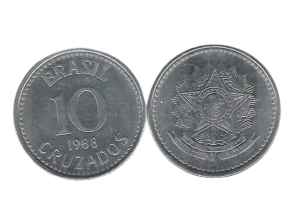 Moeda de 10 Cruzados de 1988 - Uma Viagem Através da História Monetária Brasileira